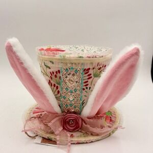 Begonia Market Tapestry Victorian Bunny Tophat Mad Hatter EASTER Decor